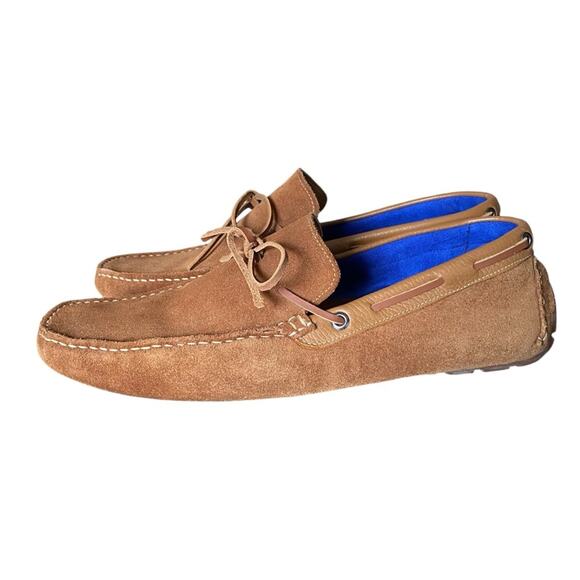 Donald Pliner Dade Suede Cognac Brown Driver Loafer Shoes size 11 main image 4